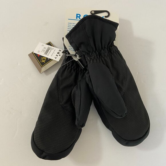 NWT Roxy True Black Gore Tex Fizz Mittens - Picture 3 of 6